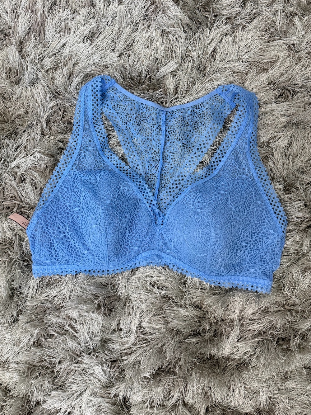 Victoria's Secret Sky Blue Lace Wireless Bralette